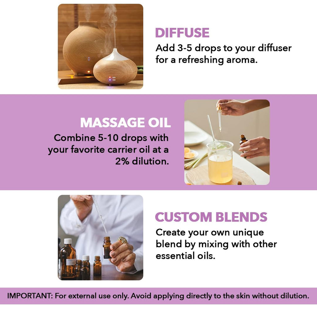 Majestic Pure Lavender Essential Oil - 3.4 Fl Oz, 100% Pure & Natural, Glass Dropper