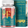 Lazpowfi Biotin Gummies - Hair, Skin & Nails Vitamins | Vegan B7, Strawberry, 60 Count