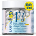 Lazpowfi Hair, Skin & Nails Vitamins – Biotin 10,000mcg + Collagen (90 Capsules)