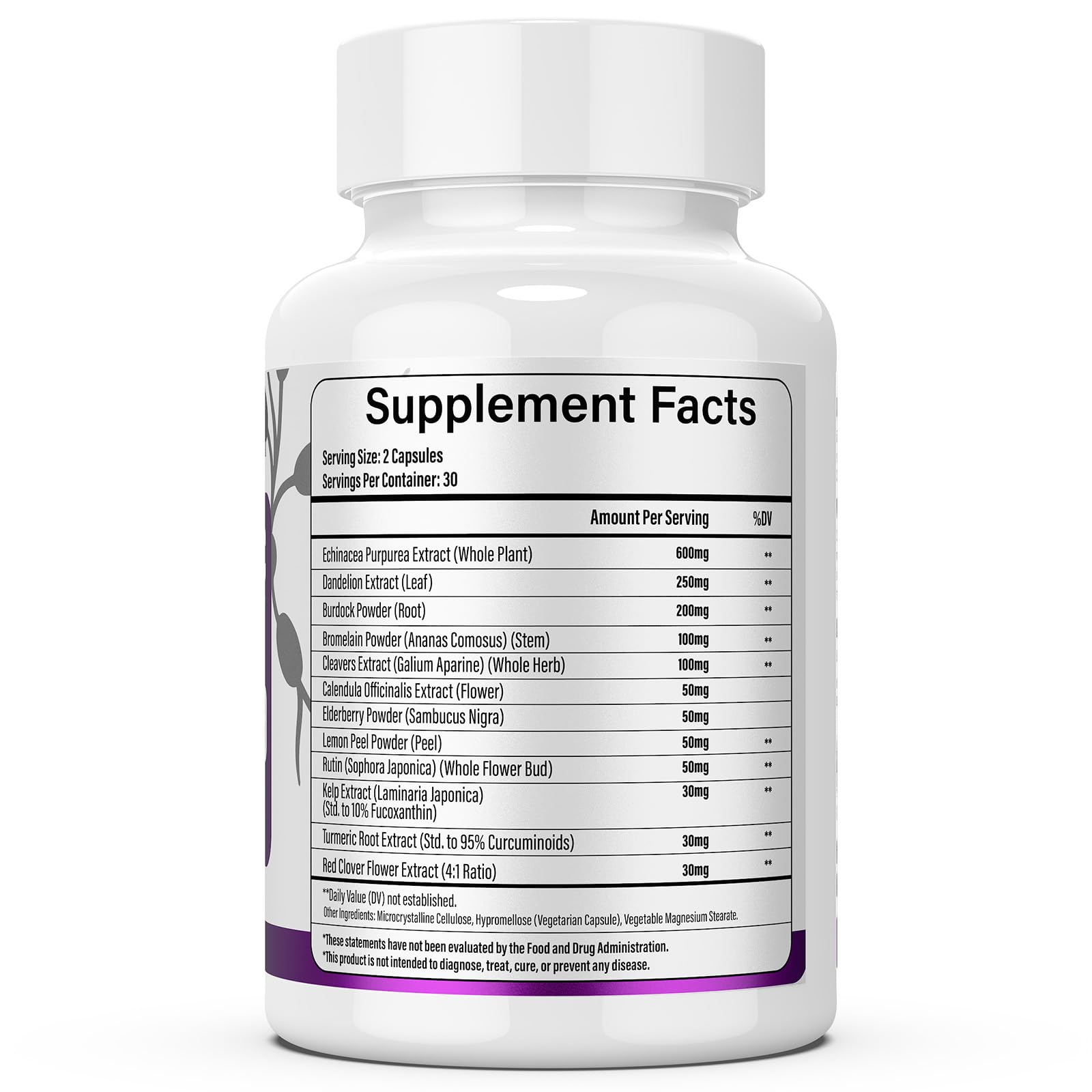 Lazpowfi Lymphatic Drainage Supplements – 1540mg Lymph System Support, 60 Capsules