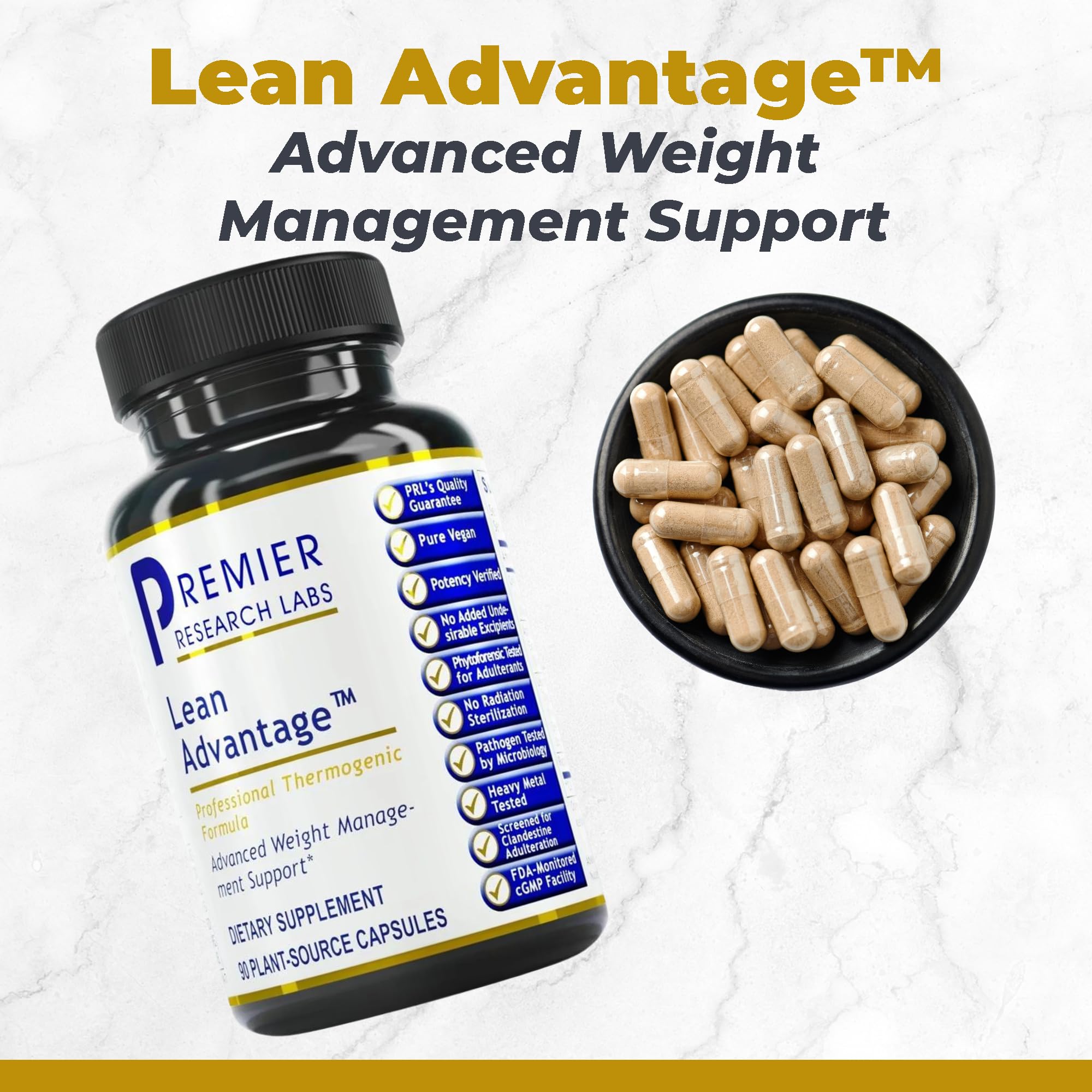 Premier Research Labs Lean Advantage: Green Coffee Bean Extract for Weight Loss - 90 Capsules