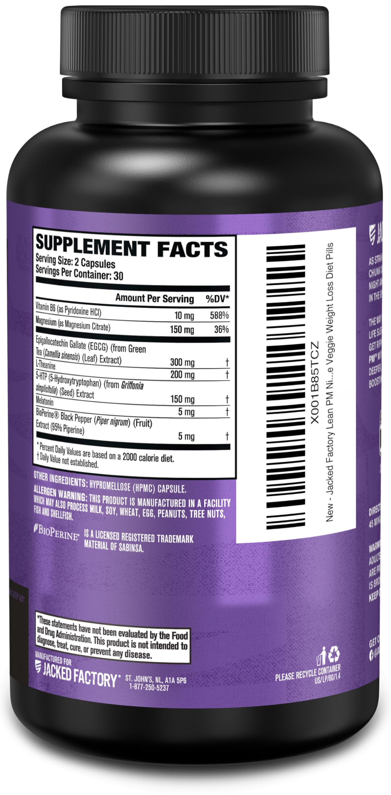 Lean PM Night Time Fat Burner & Sleep Aid – Stimulant-Free | Jacked Factory