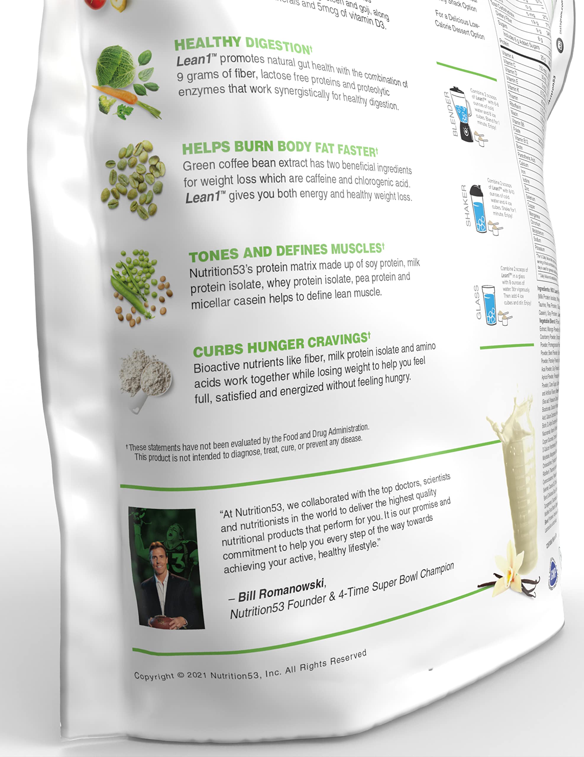 Lean1 Vanilla Meal Replacement Shake – 44 Servings (5 lb Bag)