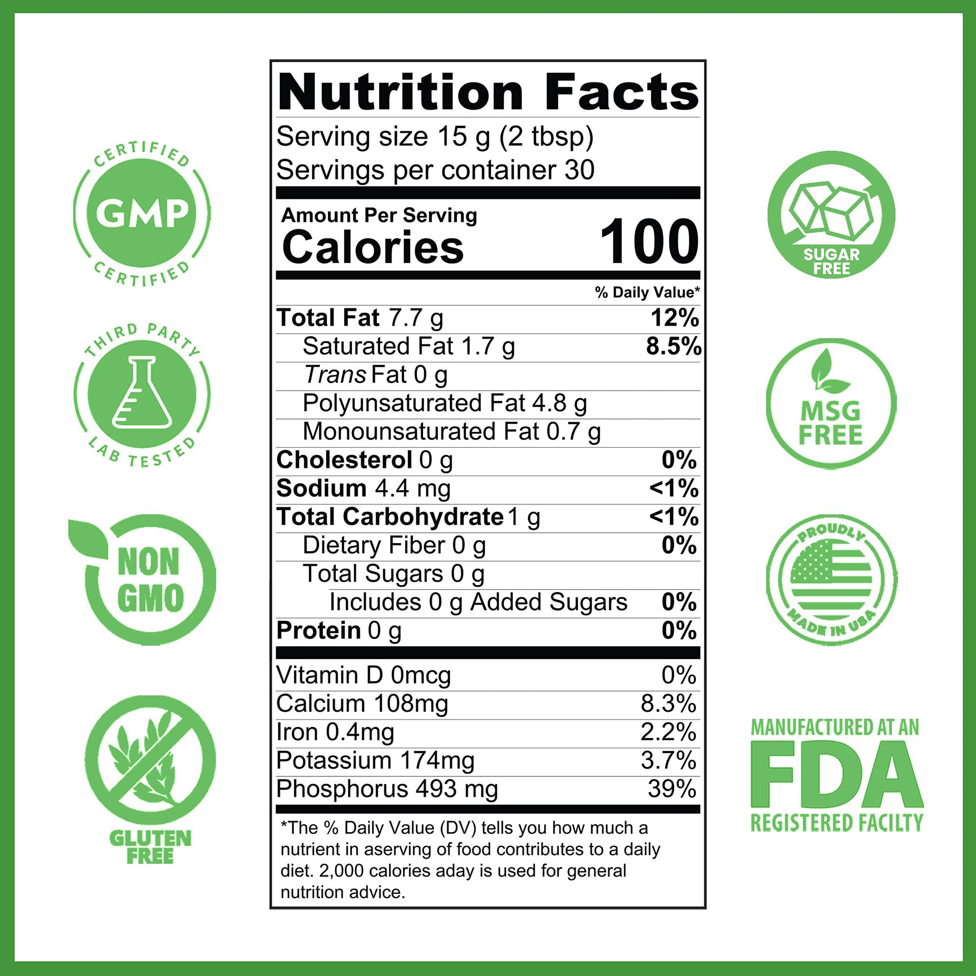Lecithin Granules Supplement | Natural Soy Lecithin Powder | Phosphatidylcholine | Brain Health & Immune Support | 16 oz