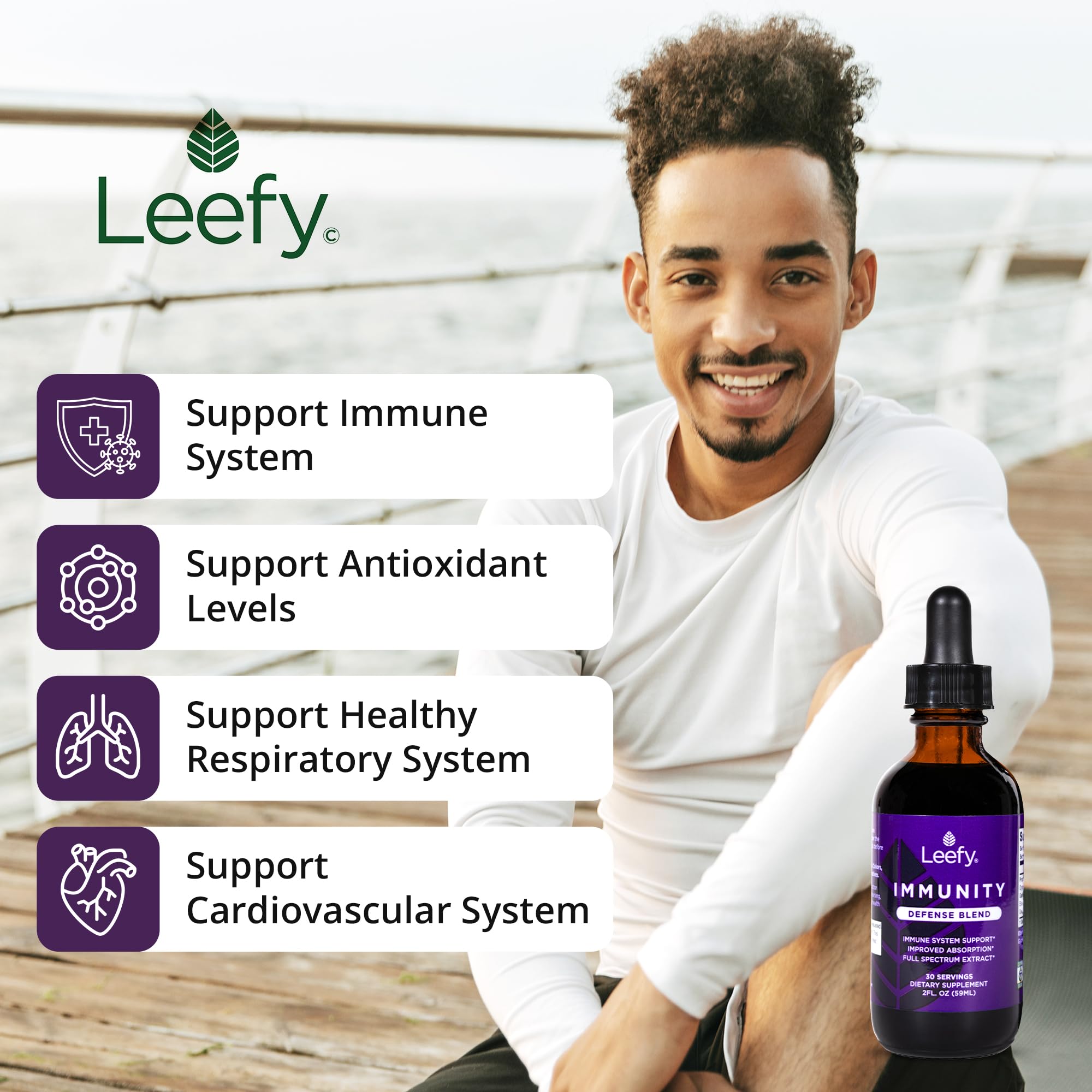 Leefy Organics Immunity Defense Blend – Organic Immune Support (2 oz)