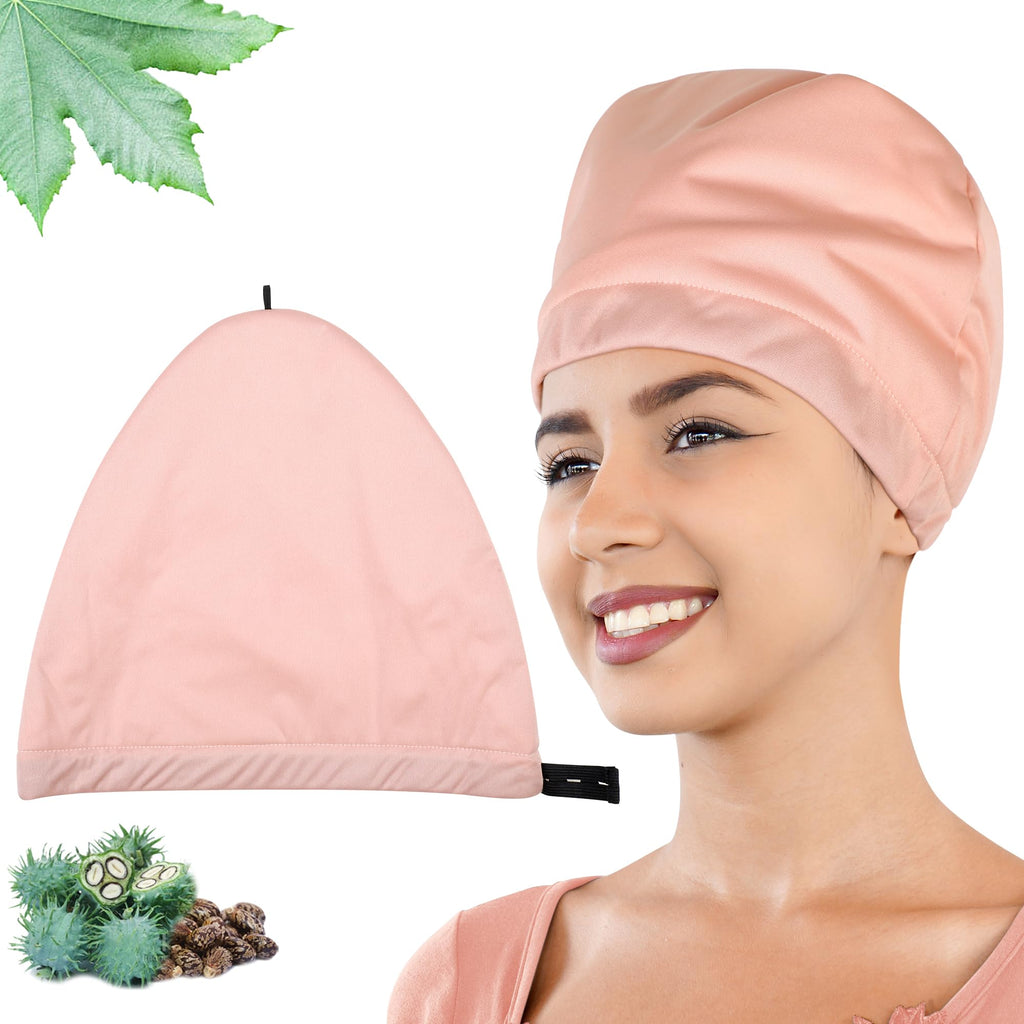 Leekalos Castor Oil Pack Wrap for Women | Reusable Organic Hair Growth Head Cap