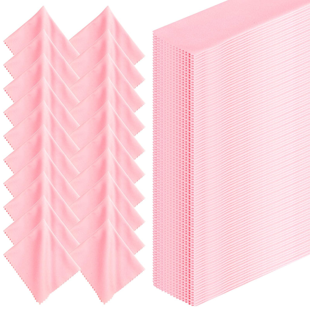 Leelosp 300 Pcs Pink Microfiber Cleaning Cloths – 6x7 in