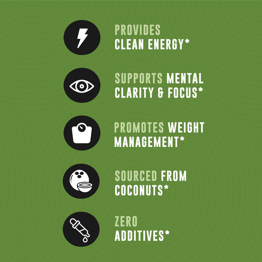 100% Coconut MCT Oil Liquid – C8 C10 for Sustained Mental Energy & Focus | Palm Free, Vegan, Keto & Paleo | 32 oz (60+ Servings)