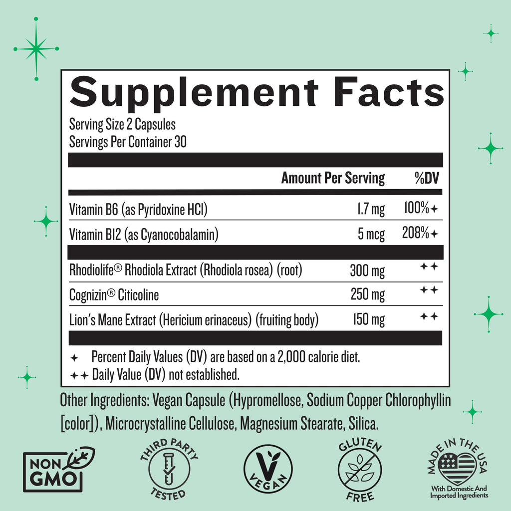 Legendairy Milk Clever Girl: Focus Support with Lion’s Mane & Citicoline | Memory & Mental Clarity for Women | 30 Servings