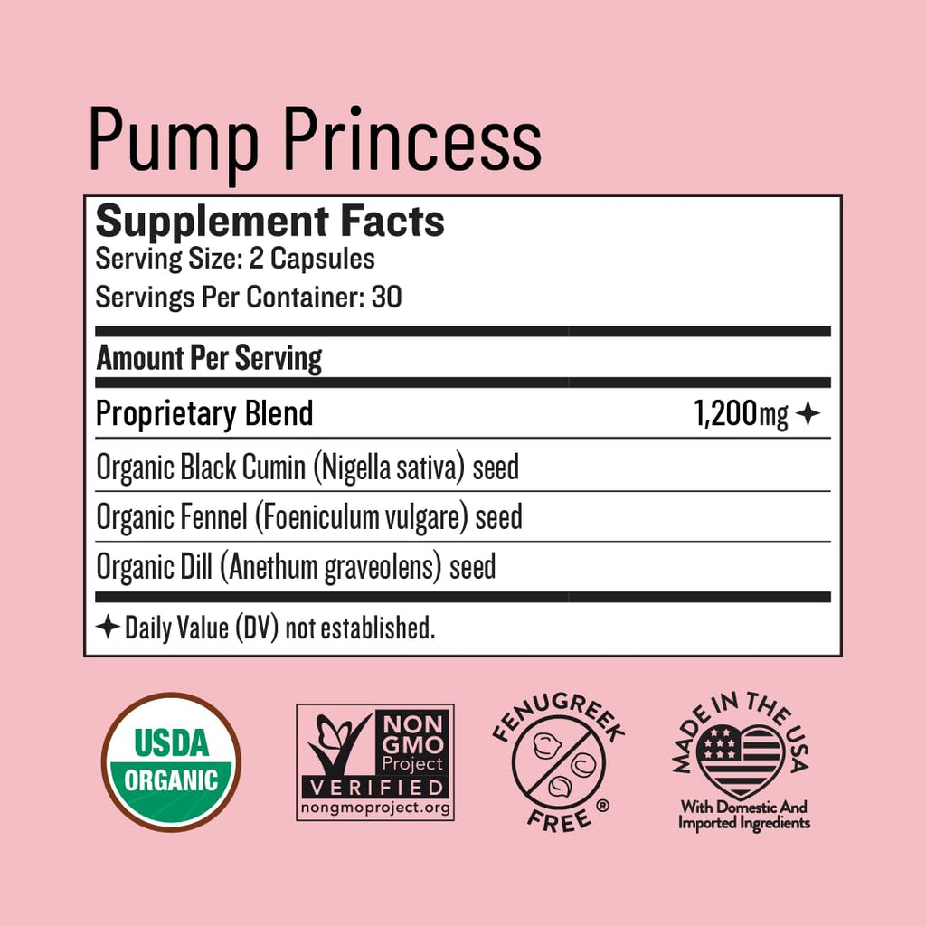 Legendairy Milk Pump Princess Lactation Supplement – Increase Milk Supply (60 Capsules) – Fenugreek-Free