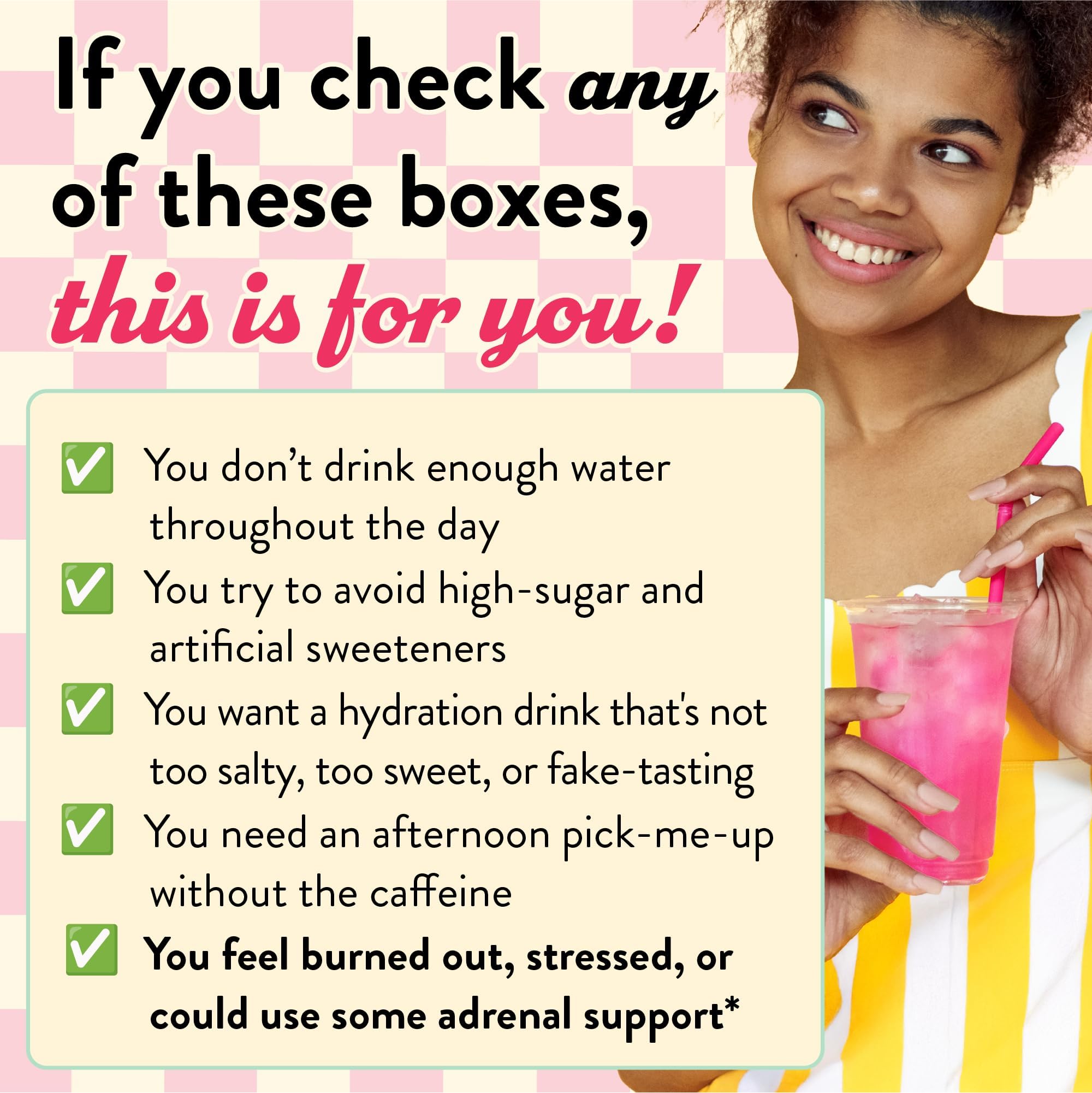 Legendairy Milk She’s Thirsty – Strawberry Lemonade Hydration Packets | Cortisol Support & Adrenal Health | Coconut Water Electrolytes 18 ct