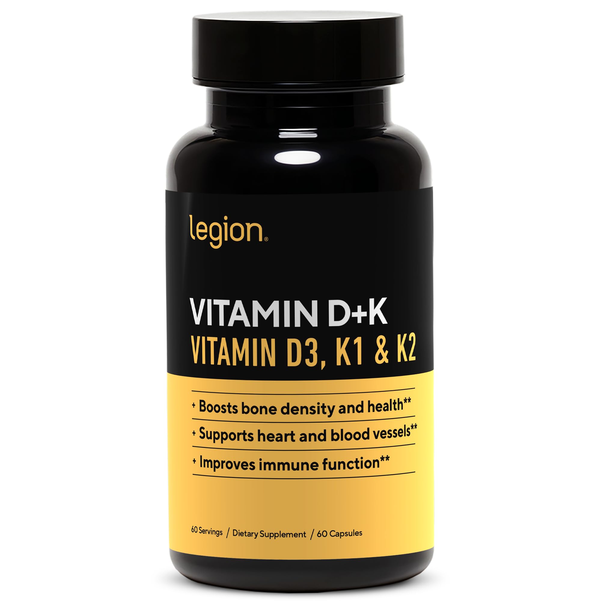 LEGION Vitamin D3 K2 + D: Immunity, Bone Density & Heart Health