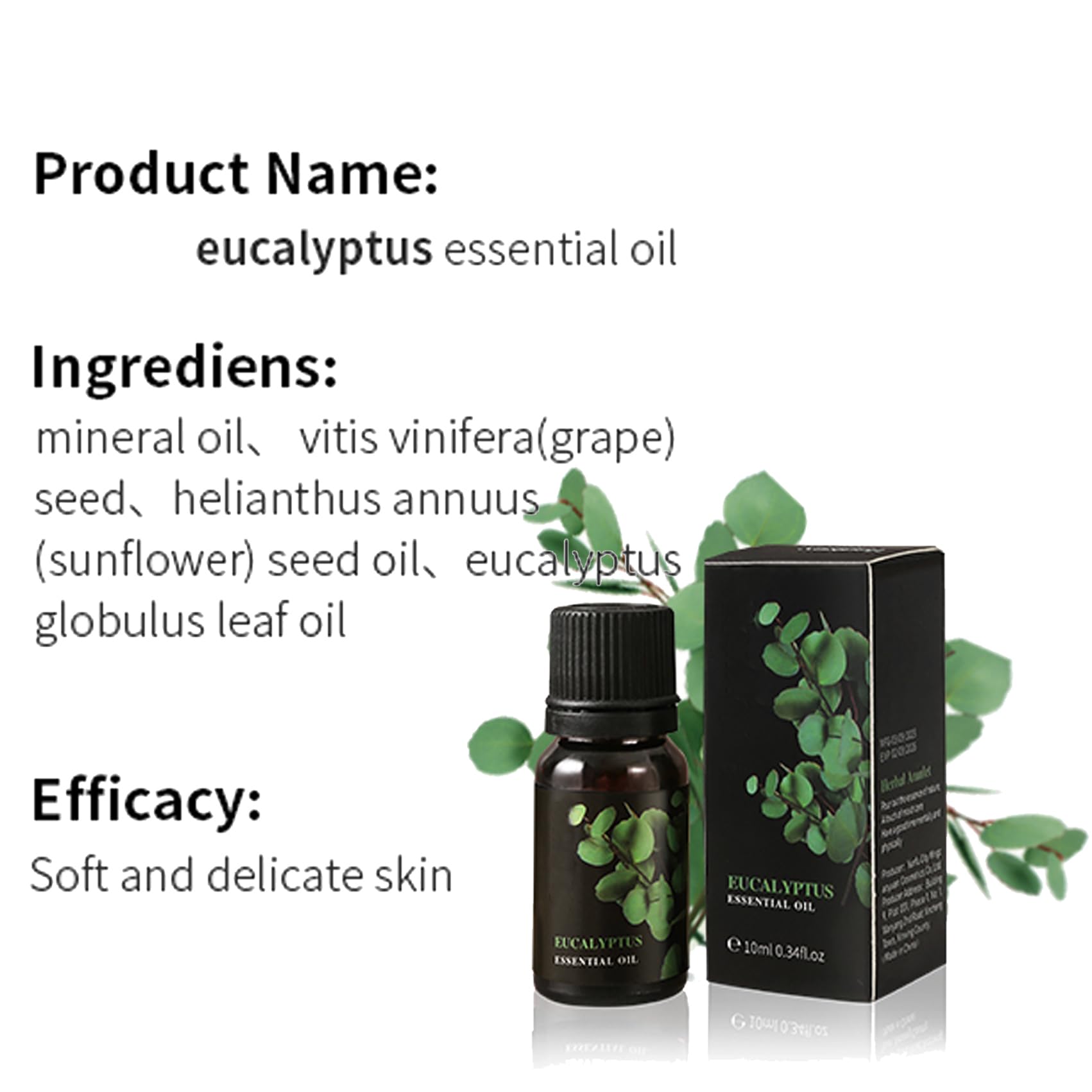 LEHOYIANG Eucalyptus Essential Oil 10ml for Diffusers, Candles & Soaps