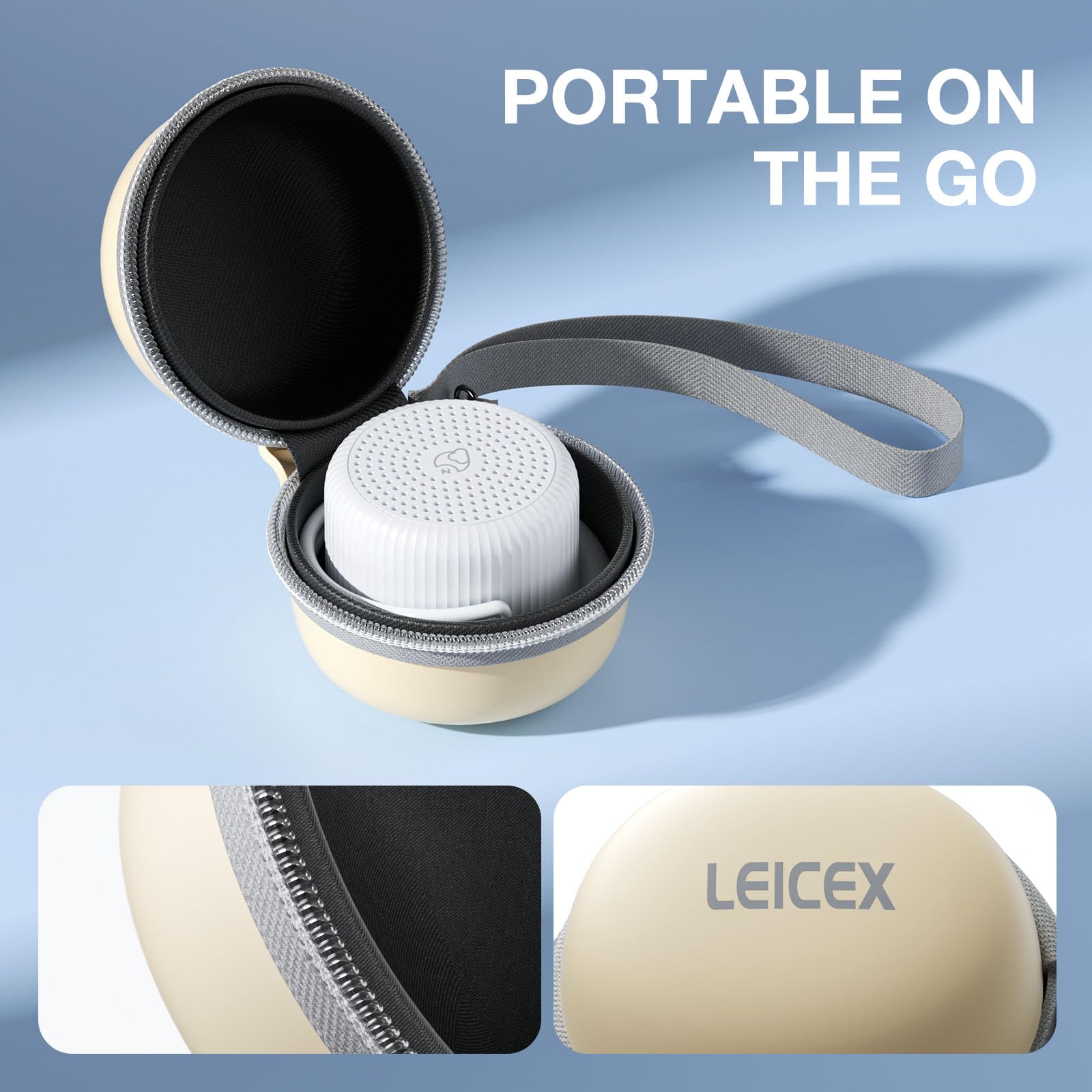 LEICEX Portable Sound Machine Case | Custom-Fit Travel Case for Mini Sound Machines