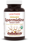 Lekithos Organic Spermidine Capsules – 120 Vegan Wheat Germ, 1050mg