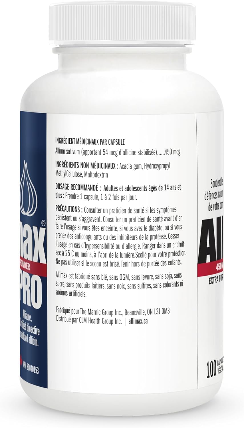 Lekullna Allicin Garlic Supplement 450mg – Immune Support, Spanish-Grown Garlic, 100 Vegicaps
