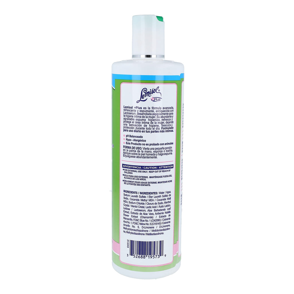 Lemisol Feminine Wash – Gentle Daily Cleanser, pH-Balanced & Hypoallergenic, 2x16oz