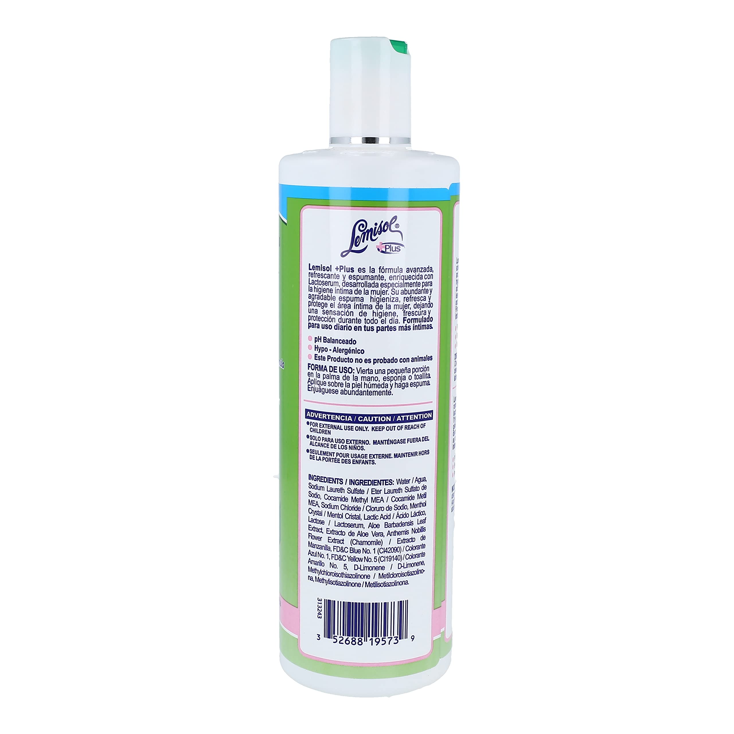 Lemisol Feminine Wash – Gentle Daily Cleanser, pH-Balanced & Hypoallergenic, 2x16oz