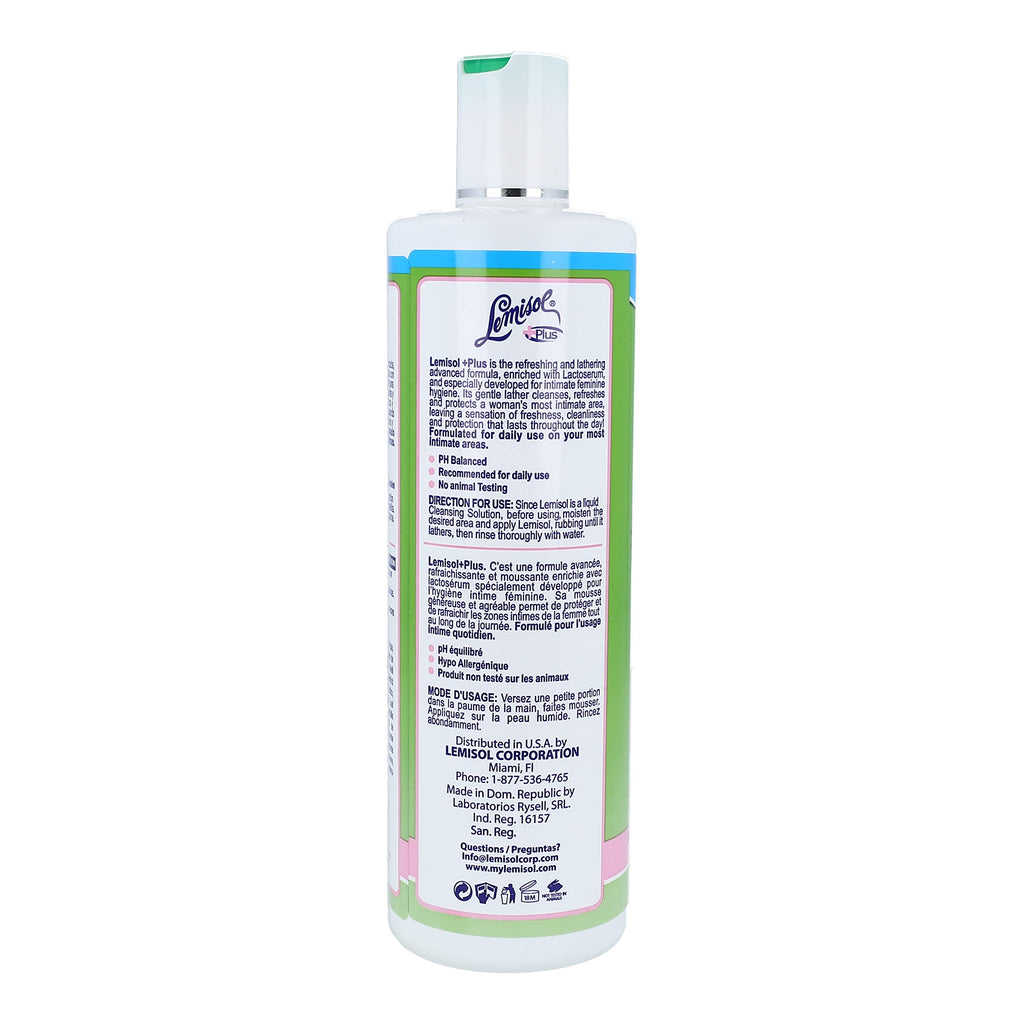 Lemisol Feminine Wash – Gentle Daily Cleanser, pH-Balanced & Hypoallergenic, 2x16oz