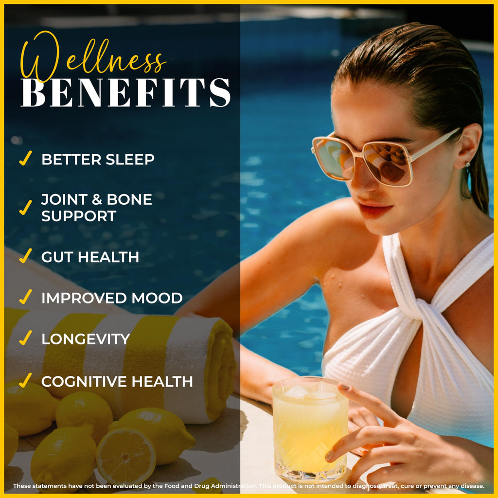 LEMON & CO. Liquid Collagen for Women – 5000mg Marine Collagen, Organic Lemon & Vitamin C