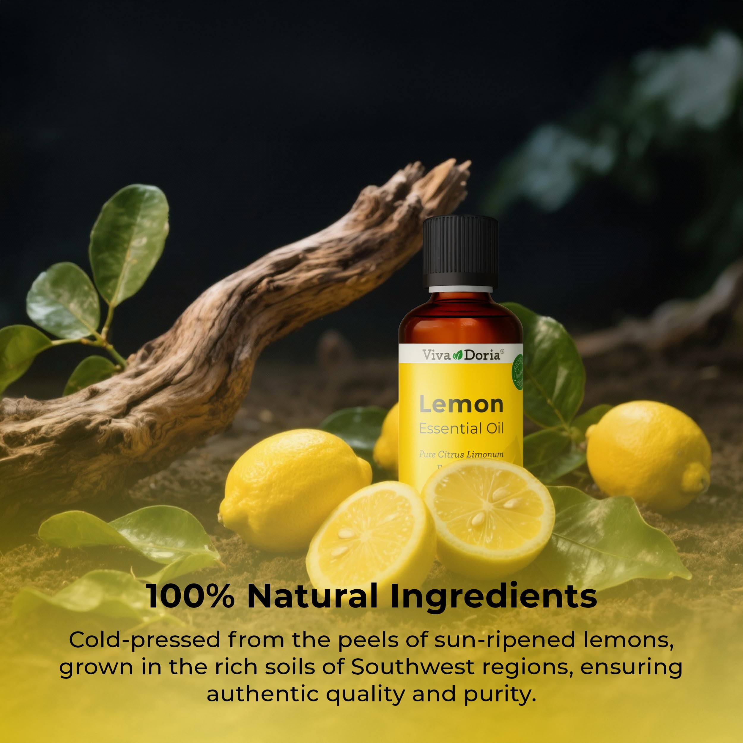 Viva Doria Lemon Essential Oil – 100% Pure, Undiluted, USA 30 mL