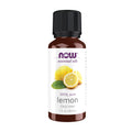 NOW Essential Oils, Lemon Oil, Cheerful Aromatherapy Scent, Cold Pressed, 100% Pure, Vegan, Child Resistant Cap, 1-Ounce