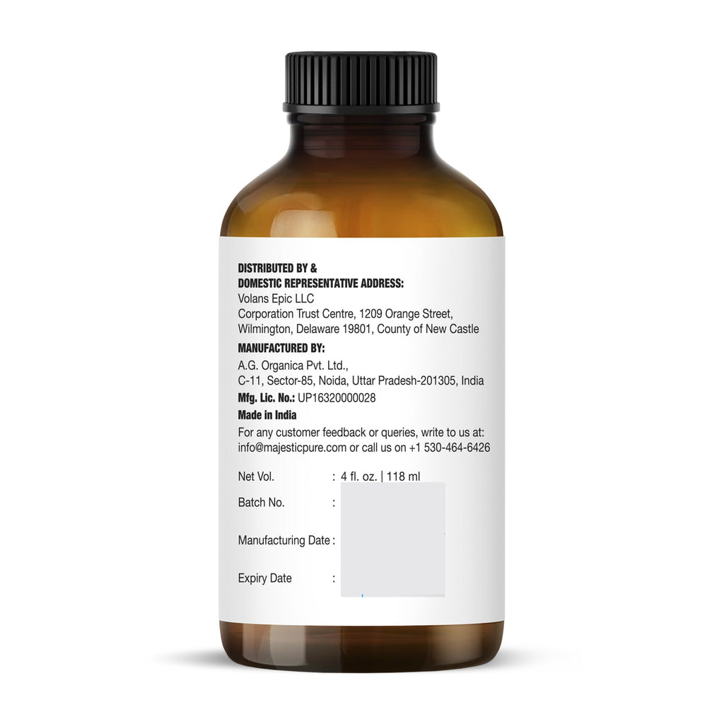 Majestic Pure Lemongrass Essential Oil – 100% Pure & Natural, 4 Fl Oz