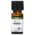 Aura Cacia Organic Lemongrass Essential Oil – GC/MS Tested for Purity, 7.4 ml (0.25 fl oz)