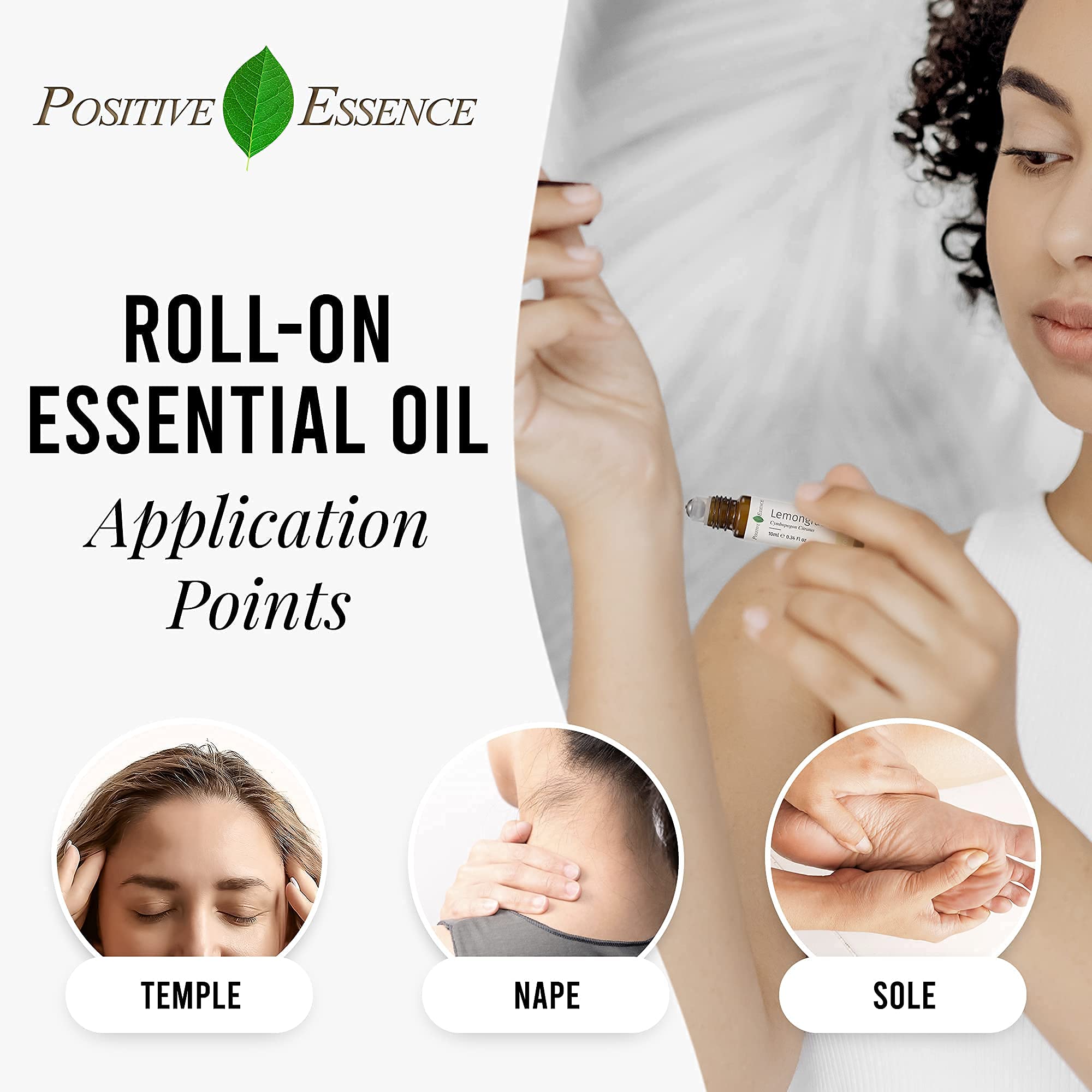 Lemongrass Essential Oil Roll-On – Pre-Diluted with Jojoba (10 mL) | Travel Size
