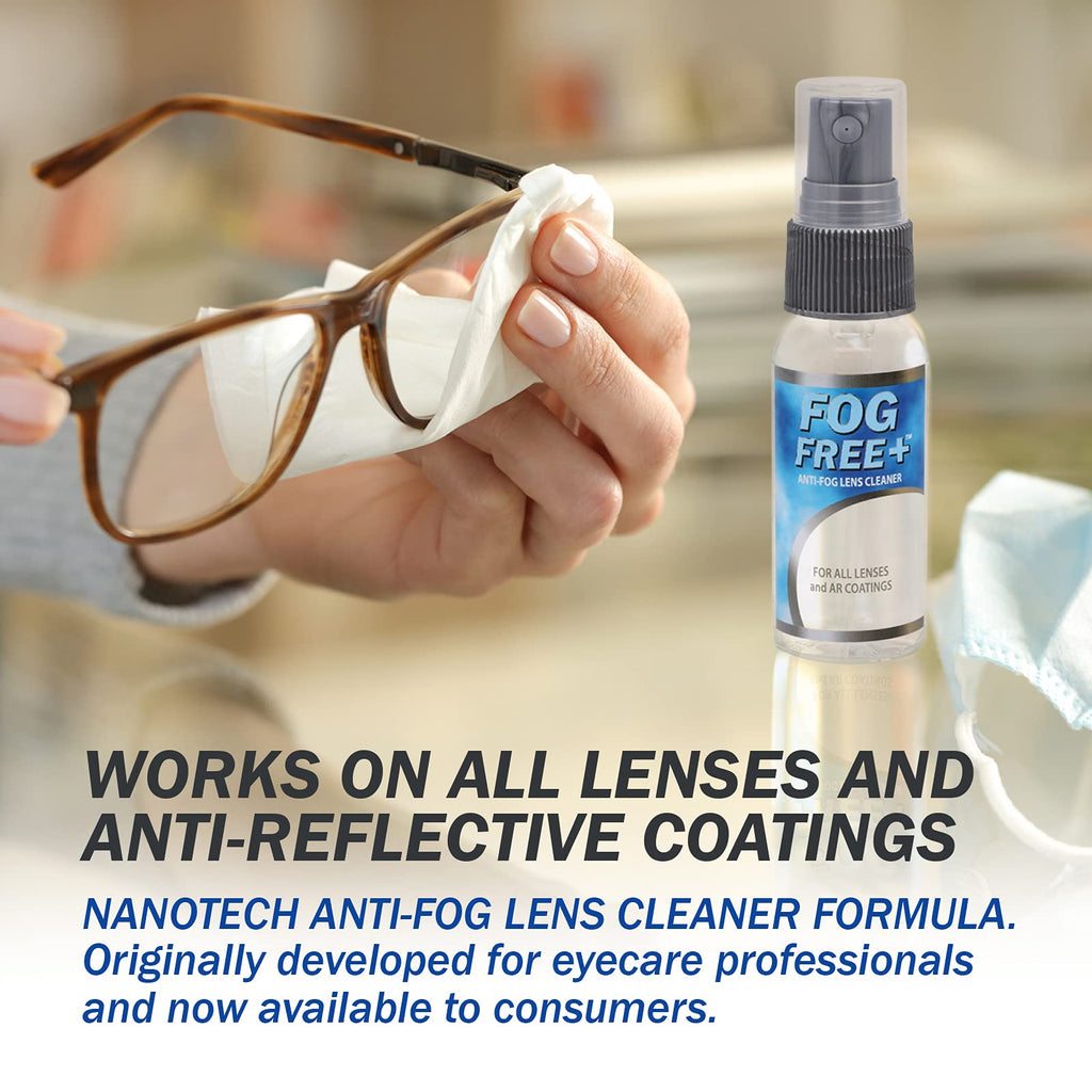 Fog Free Plus Anti-Fog Spray for Glasses - 1 oz | Lens Cleaner & Defogger