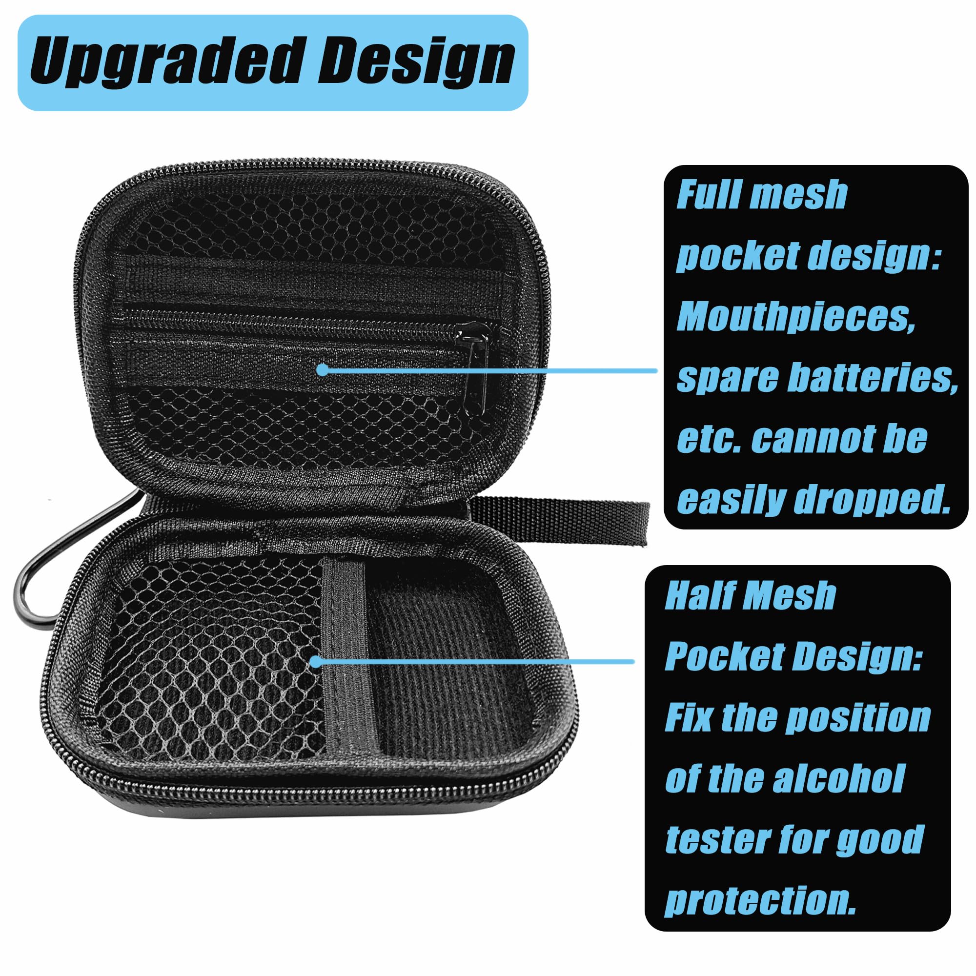 LeoTube Premium Breathalyzer Case (Black) for BACtrack C6/C8/Go/Mobile/Keychain – Case Only