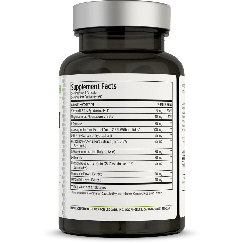 LES Labs Mood Boost – Stress Relief, Mood Support & Sleep – 60 capsules
