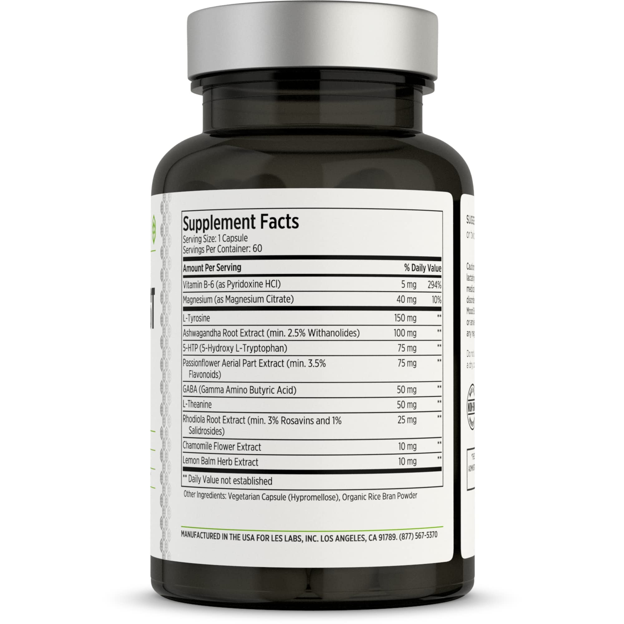LES Labs Mood Boost – Stress Relief, Mood Support & Sleep – 60 capsules