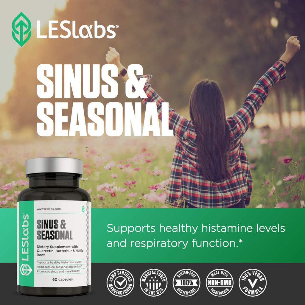 LES Labs Sinus & Seasonal – Non-Drowsy Nasal & Respiratory Support (60 Capsules)