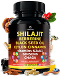 LetaGreen Organic Himalayan Shilajit Capsules – All-in-1 Fulvic Acid (120 Count)