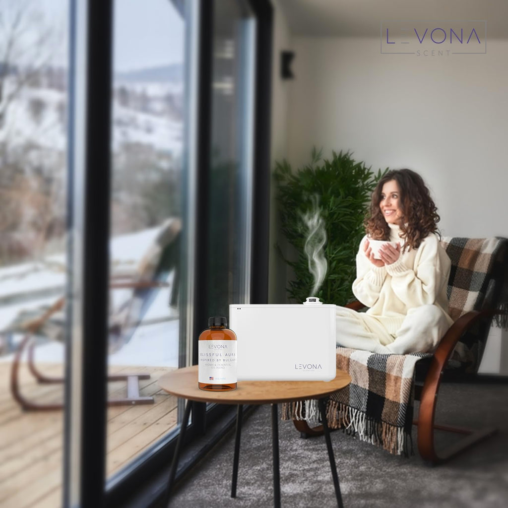 Levona Blissful Aura Diffuser Oil – Amber, Musk & Jasmine | 700ml Home Luxury Scents