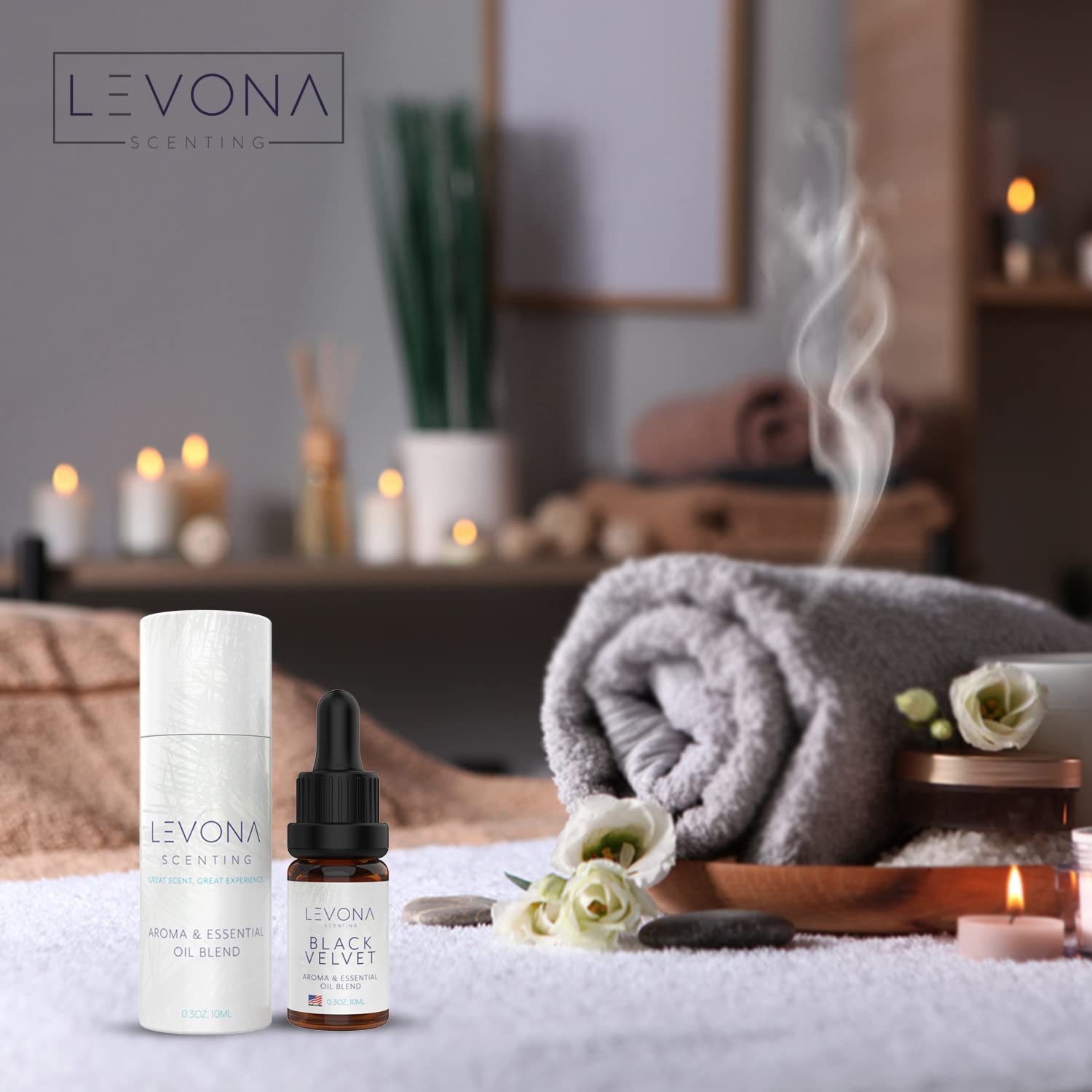 Levona Scents: Black Velvette Diffuser Oils – Woody Citrus with Oakmoss, White Musk & Sandalwood