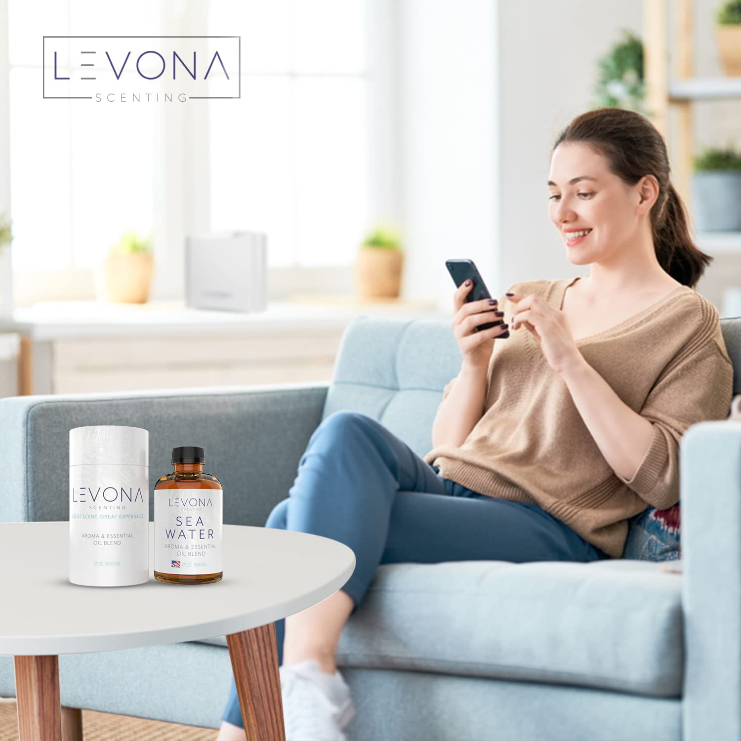 Levona Scent Sea Water Essential Oil for Diffusers – 500 ml