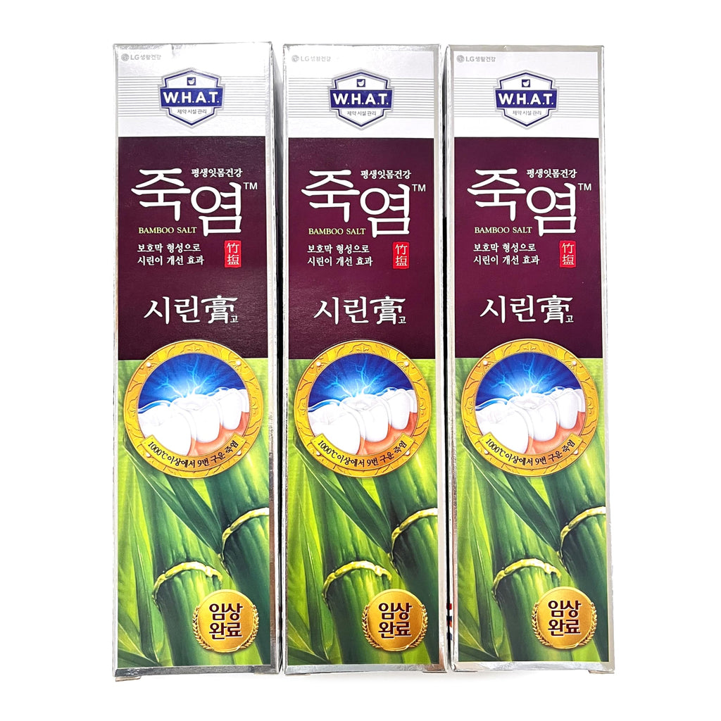 LG Shiringo Bamboo Salt Toothpaste for Sensitive Teeth – 120 g (4.23 oz) x 3