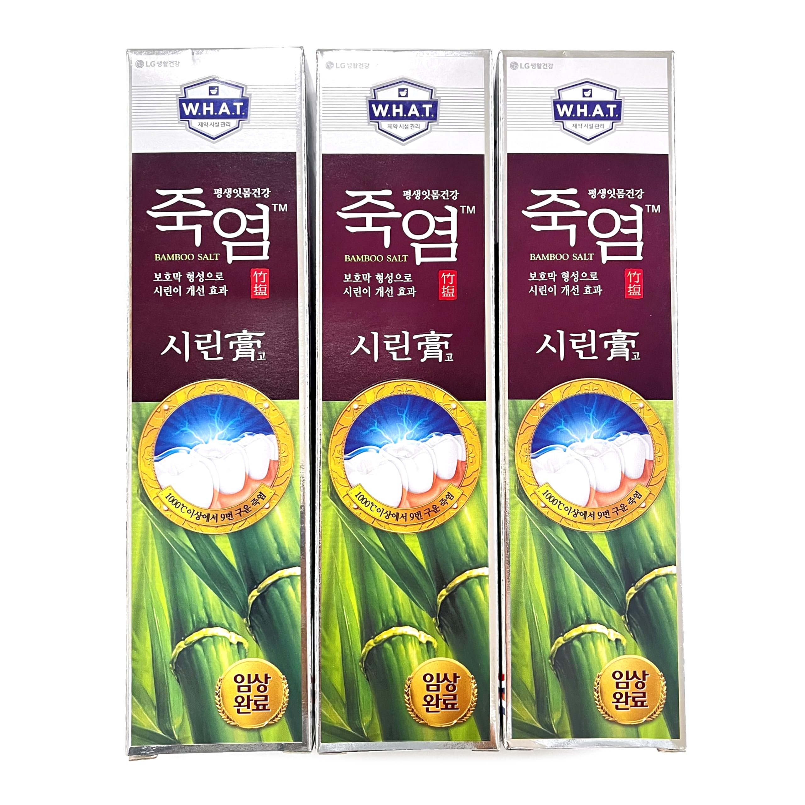 LG Shiringo Bamboo Salt Toothpaste for Sensitive Teeth – 120 g (4.23 oz) x 3