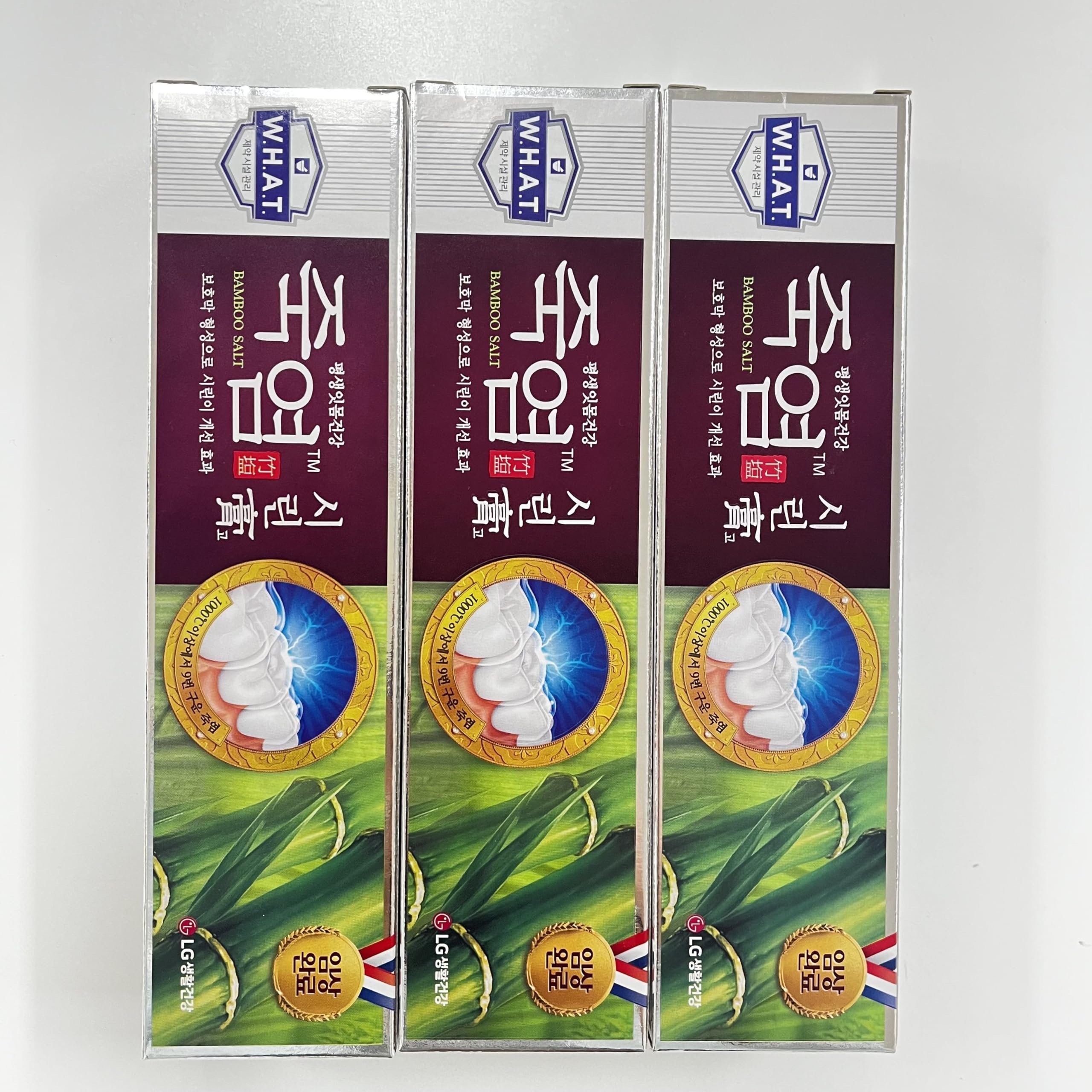 LG Shiringo Bamboo Salt Toothpaste for Sensitive Teeth – 120 g (4.23 oz) x 3