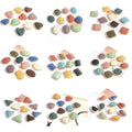 LHJ 6 Pcs Natural Lava Stone Pendants – Volcanic Rock Diffuser for Jewelry Making