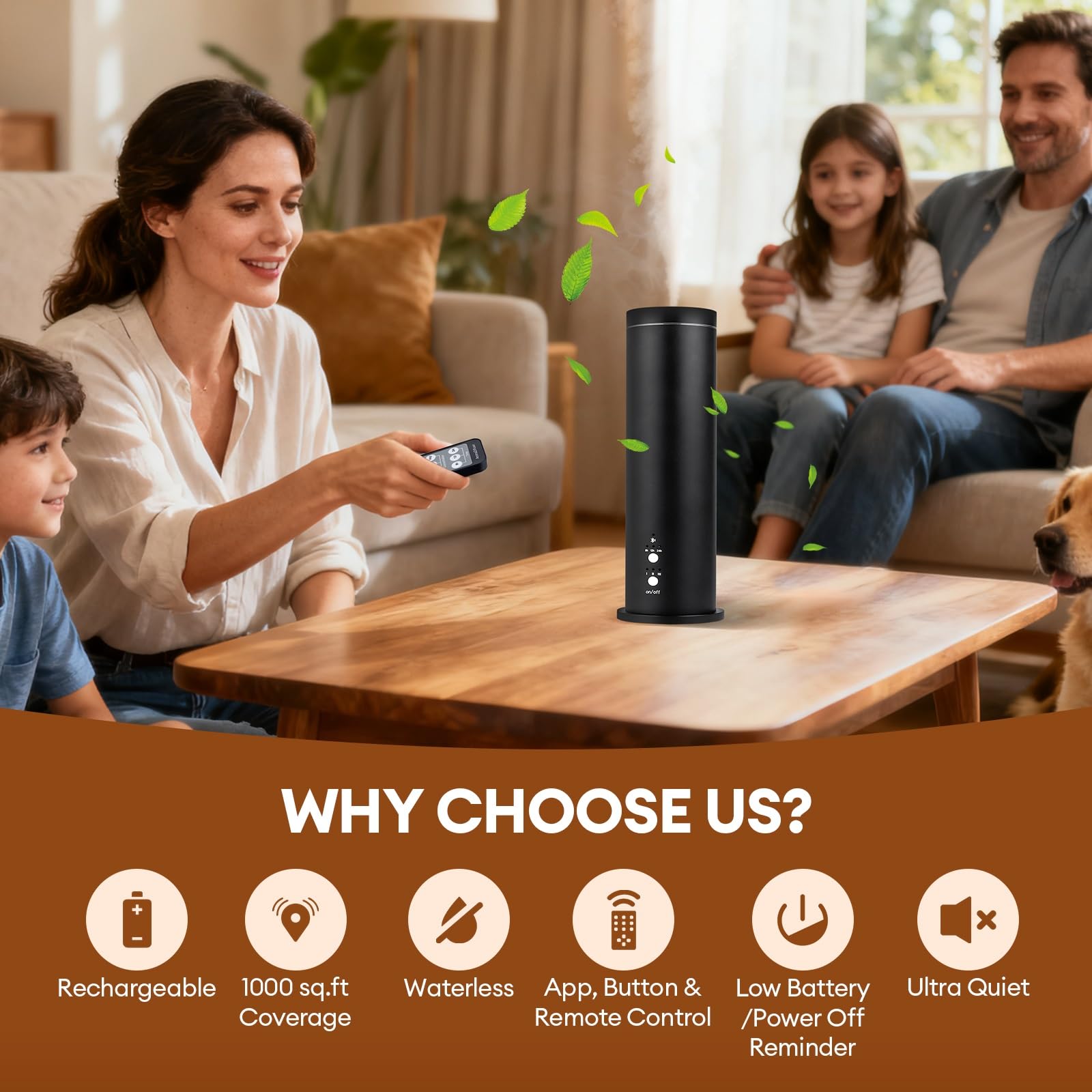 LIARTY Waterless Scent Diffuser Starter Kit | 100ml, APP Remote, 1000 Sq Ft Coverage