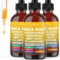 Liberty Lifestyle Organic Maca Root Liquid Drops with Ashwagandha, Nettle, Beet Root & L-Arginine – 6oz