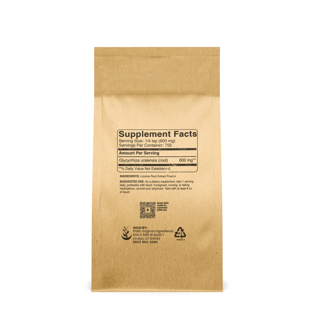 Pure Original Ingredients Licorice Extract Powder (1lb) – Non-GMO, Gluten-Free | Mulethi