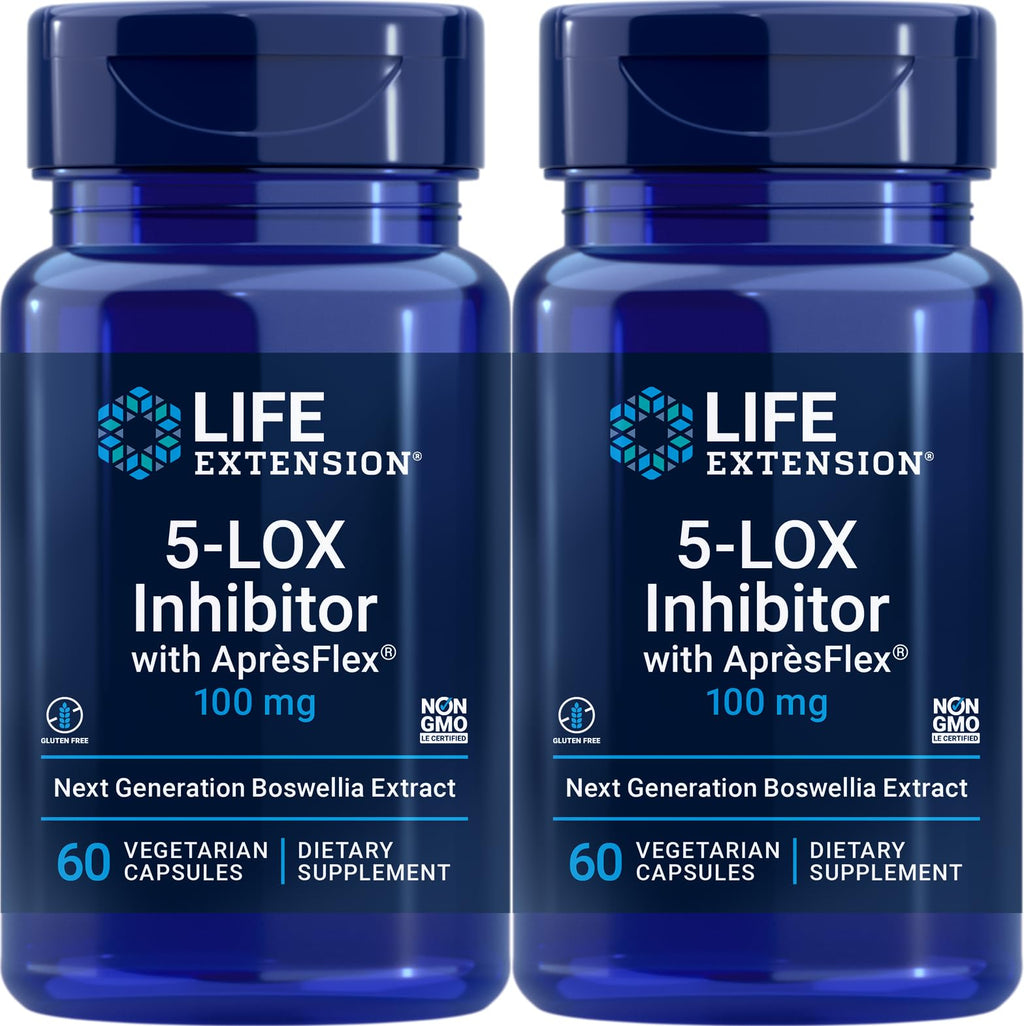 Life Extension 5-LOX Inhibitor with ApresFlex 100 mg – 60 Veg Caps (Pack of 2)