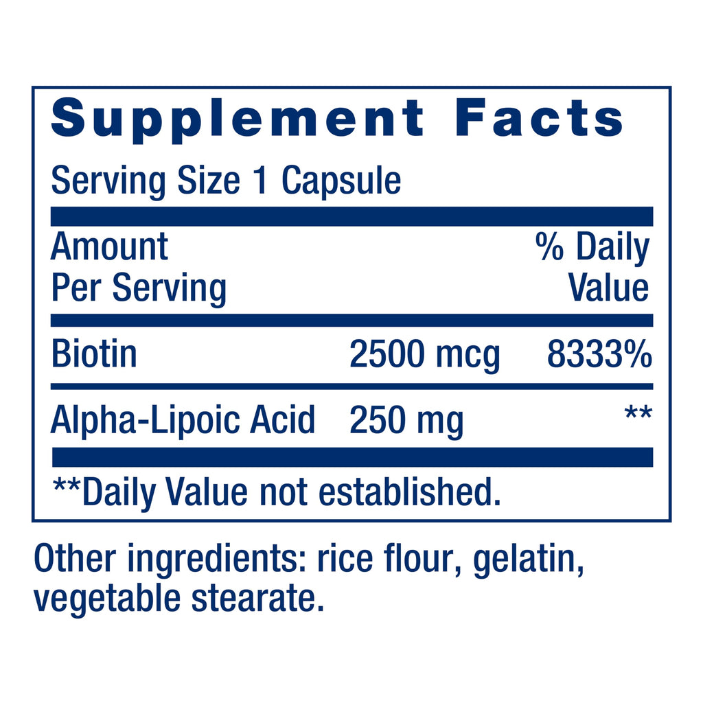 Life Extension Alpha-Lipoic Acid with Biotin – 60 Capsules