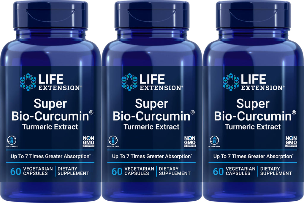 Life Extension Super Bio-Curcumin Turmeric Extract 400 mg - 60 Vegetarian Capsules (Pack of 3)