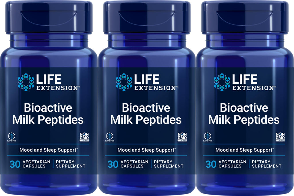 Life Extension Bioactive Milk Peptides - 150 mg - 30 Veg Caps (Pack of 3)