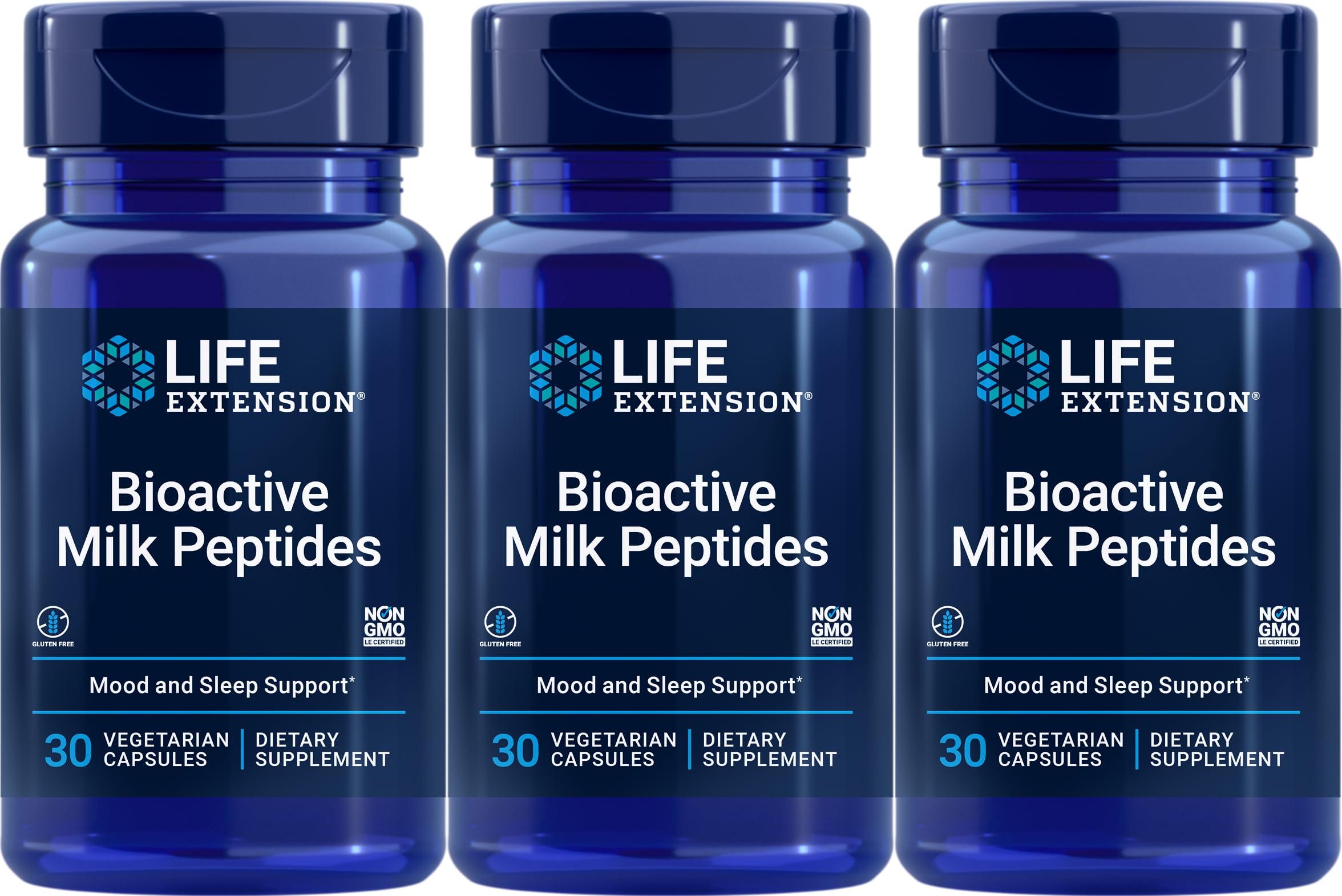 Life Extension Bioactive Milk Peptides - 150 mg - 30 Veg Caps (Pack of 3)